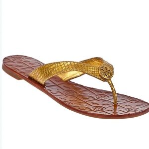 Tory Burch Thora flip flops gold